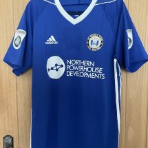 Halifax Town Home football shirt 2017 - 2018 sponsored by Northern Powerhouse Developments