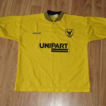 Oxford United Home football shirt 1996 - 1998 sponsored by Unipart