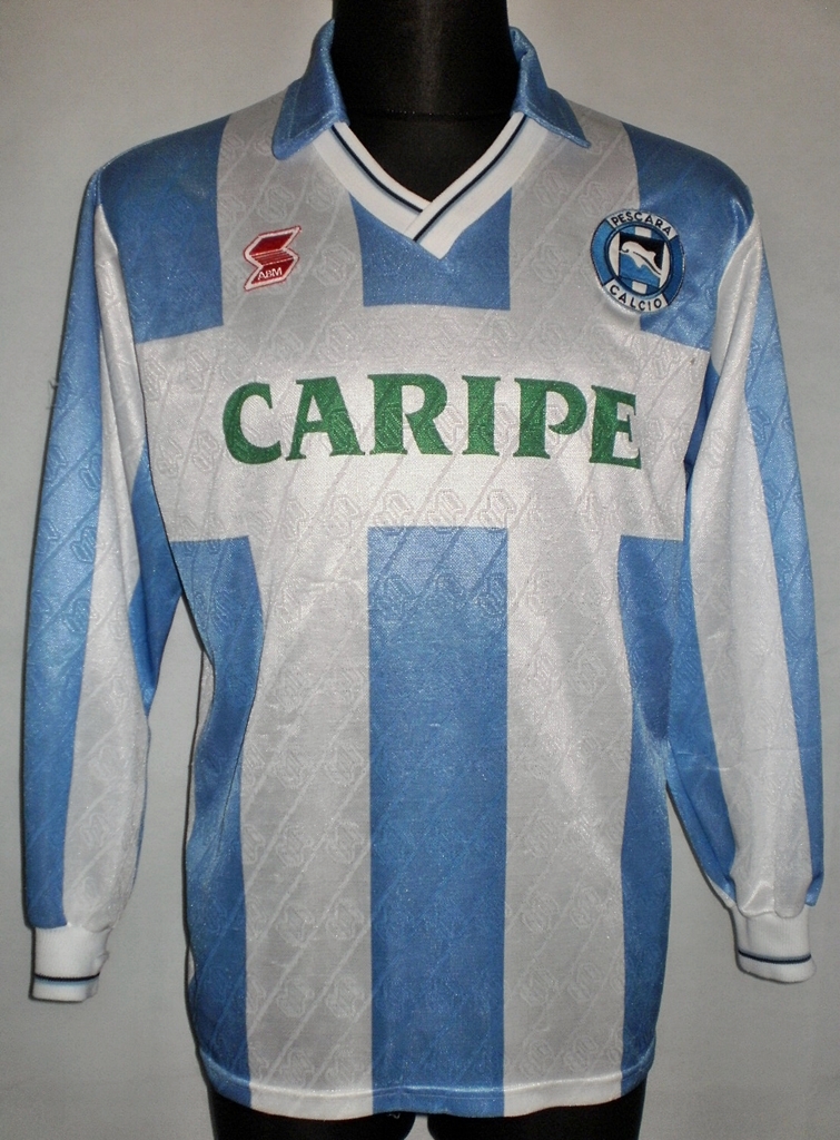 Pescara Calcio Home football shirt 1990 1991. Added on 20160209, 1920