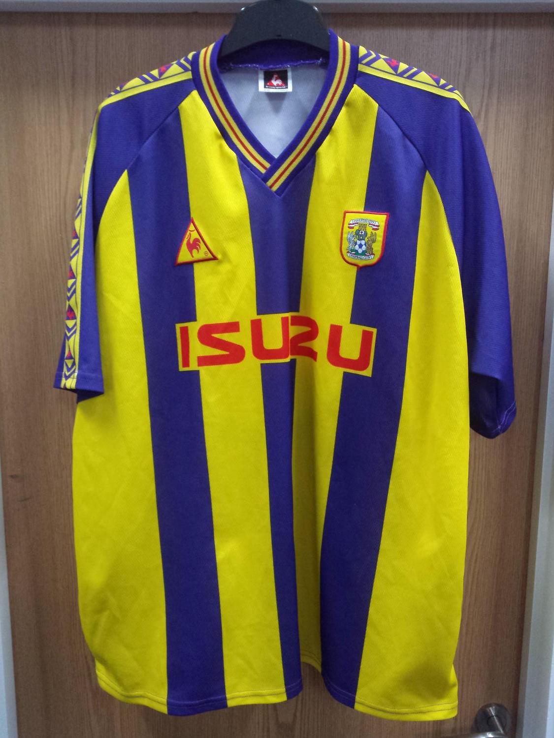Coventry Away football shirt 1998 - 1999. Sponsored by Isuzu