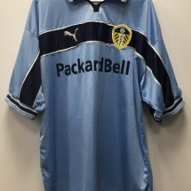 Leeds United Home maglia di calcio 1999 - 2000 sponsored by Packard Bell