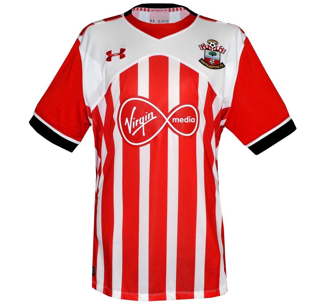 Southampton Home football shirt 2016 - 2017. Sponsored by Virgin Media