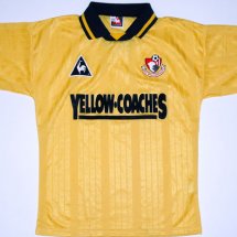 Bournemouth Выездная футболка 1995 - 1996 sponsored by Yellow Coaches