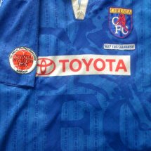 Chelsea Home baju bolasepak 1997 sponsored by Toyota