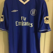 Chelsea Home baju bolasepak 2003 - 2005 sponsored by Emirates