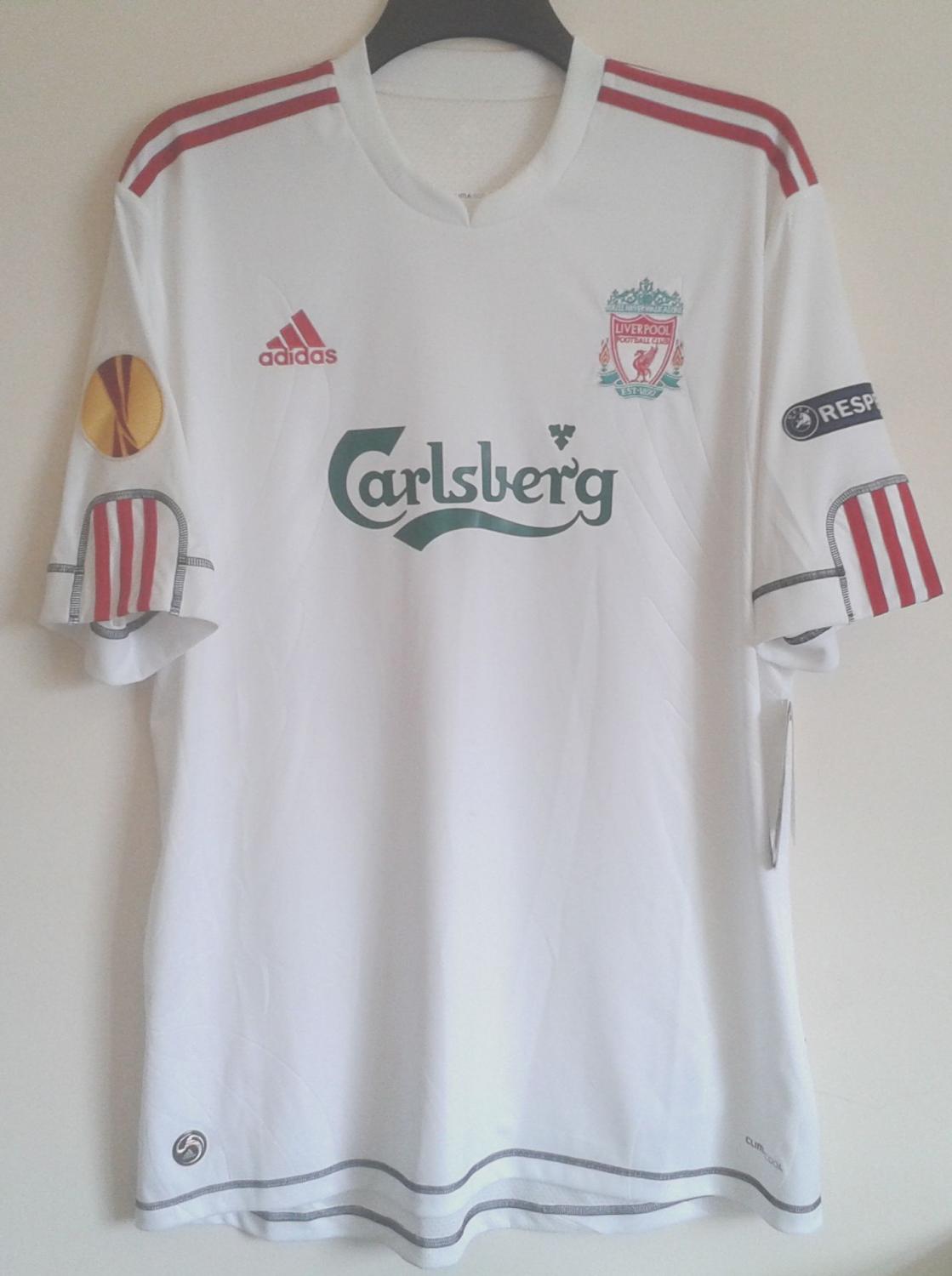 Maillot Foot Liverpool Extérieur 2009-2010 - Adidas Blanc - Taille XLarge