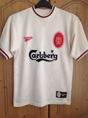 Liverpool Away football shirt 1996 - 1997. Sponsored by Carlsberg