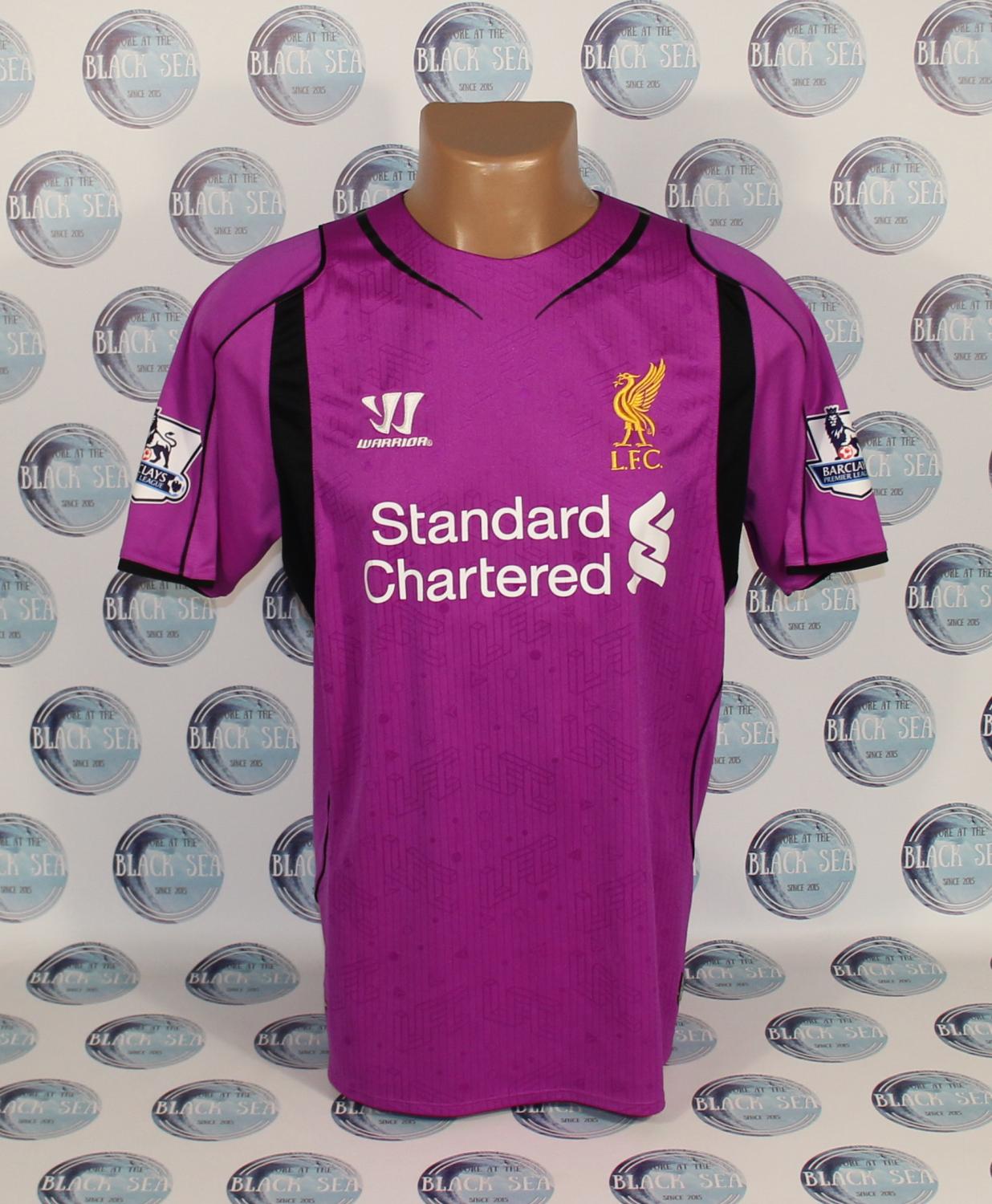 Liverpool Goalkeeper football shirt 2014 - 2015. Sponsored by Standard ...