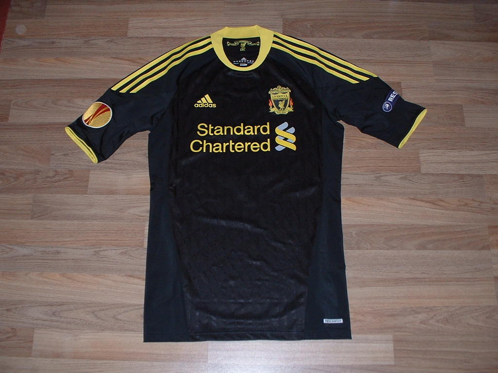 Liverpool Third football shirt 2010 - 2011. Sponsored by Standard Chartered