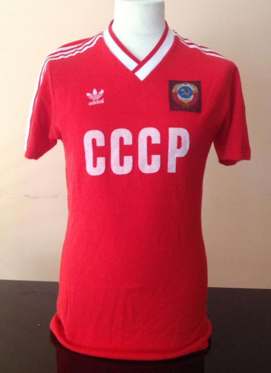 URSS CCCP Soviet Union Retro Soccer Jersey – 1982 Spain World Cup, White, Men’s American Sizing