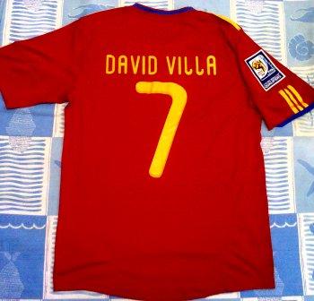 Maillot de football retro Equipe d'Espagne N°7 MARAVILLA 2009-2010 | Rakuten