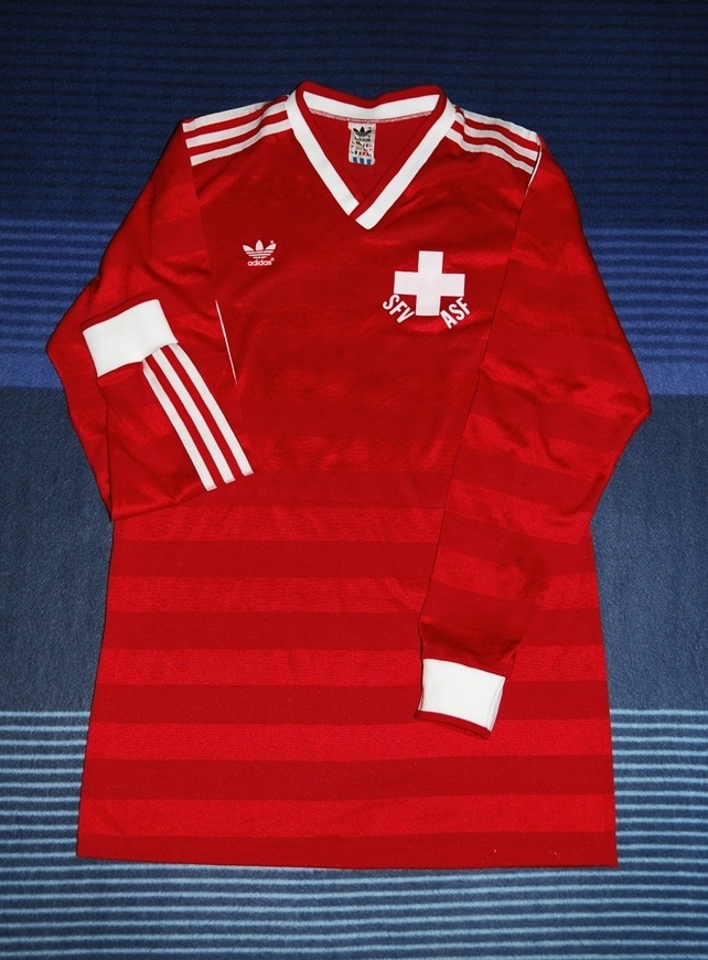 Maillot Foot Suisse Domicile 1984-1986 Adidas - Taille M, état Excellent