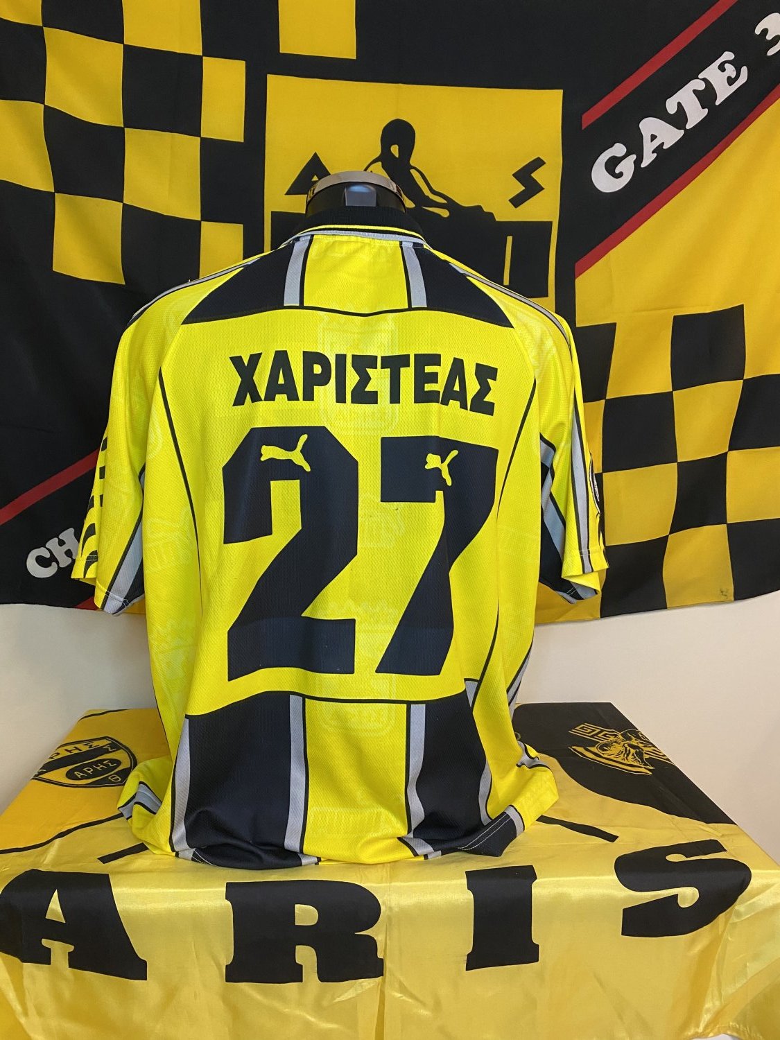 Maglia Aris Salonicco Kappa Gialla 2024/25 - Nuova Con Etichette, Taglie XL XXL 2XL