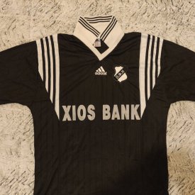 OFI Crete Away football shirt 1996 - 1997 sponsored by Xios Bank