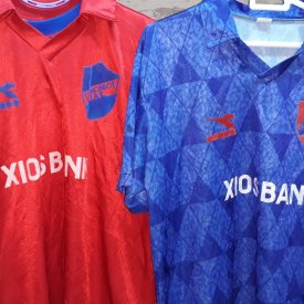 Panionios Away football shirt 1993 - 1994 sponsored by Xios Bank