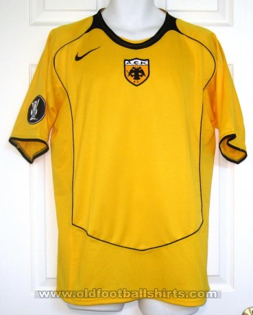 AEK Athens Home φανέλα ποδόσφαιρου 2004 - 2005
