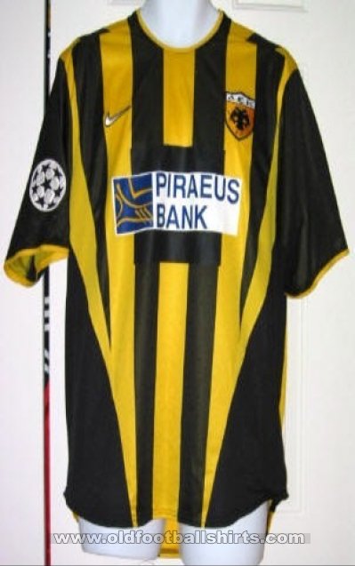 AEK Athens Home football shirt 2002 - 2003