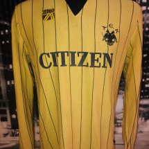 AEK Athens Home football shirt 1982 - 1983 sponsored by Citizen