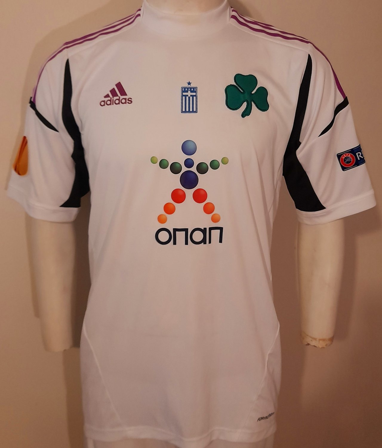 T-shirt Officiel Panathinaikos OPAP Athens - Vert - Coupe Classique Légère - Manches Doubles Coutures