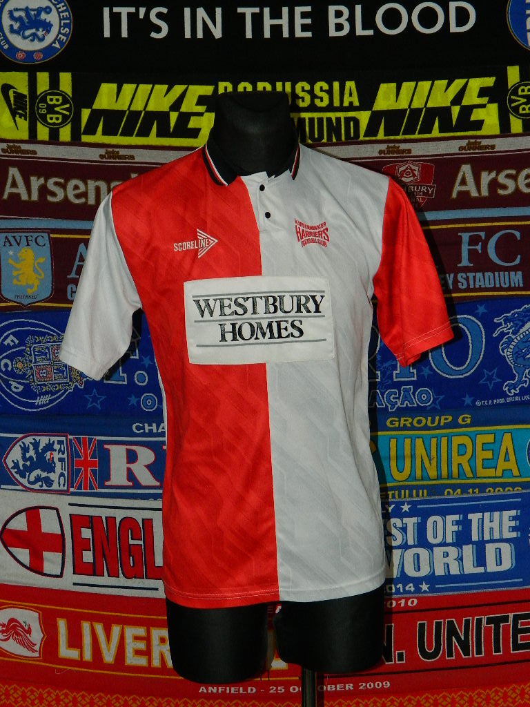 Kidderminster Harriers Home football shirt 1990 1991.