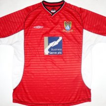 Morecambe Home football shirt 2000 - 2002 sponsored by Business Serve plc