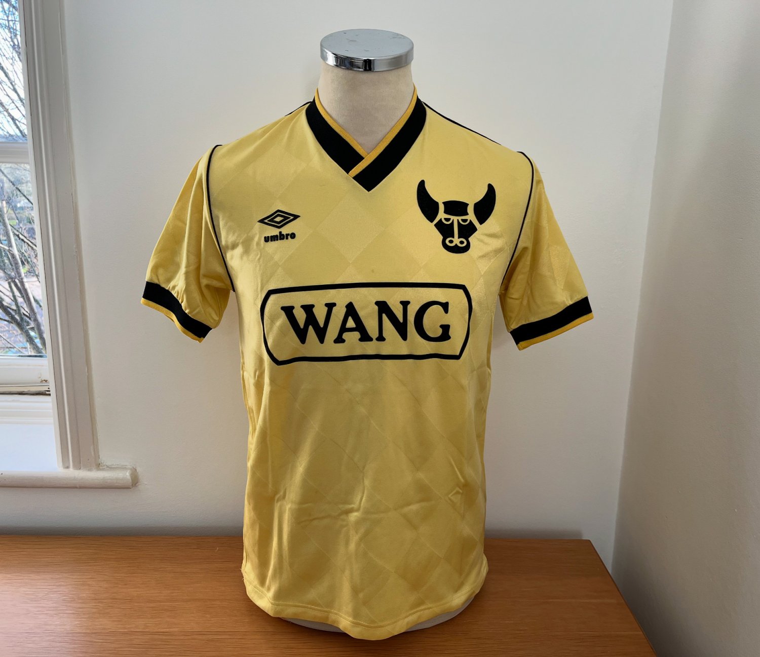 Maillot De Football Oxford United Extérieur 1985/86 - Taille L Adulte - Umbro - Couleur Argent - Vintage