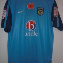 Oxford United Away football shirt 2010 - 2011 sponsored by Bridle