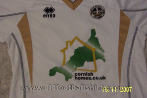 Truro City FC Home football shirt 2007 - 2009