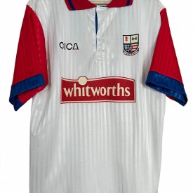 AFC Rushden & Diamonds Home football shirt 1995 - 1997 sponsored by Whitworths
