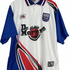 AFC Rushden & Diamonds Home football shirt 1998 - 1999 sponsored by Dr Martins