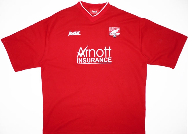 Maillot Domicile Scarborough FC Vintage 1999-2000 - Taille M Adulte, Manches Courtes, Rouge