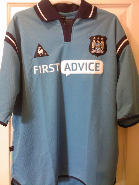 Le Coq Manchester City Fowler 2002 2003 Home Jersey First Advice Blue 33 L 