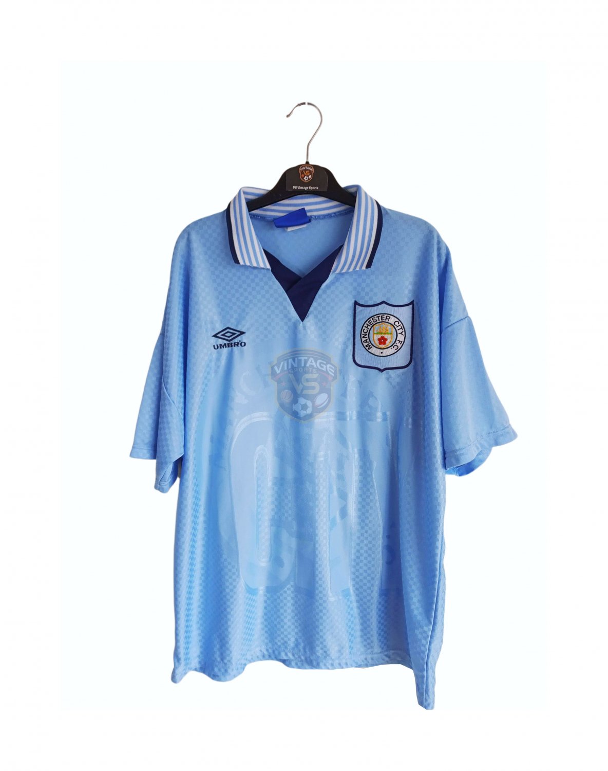Compadecerse Todo tipo de bloquear Manchester City Home Camiseta de Fútbol 1995 - 1997.