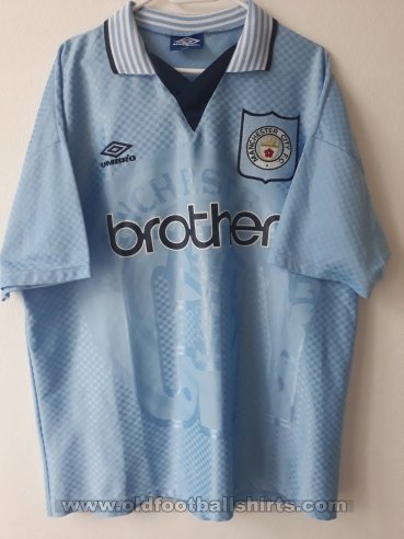 Manchester City Home Maillot de foot 1995 - 1997