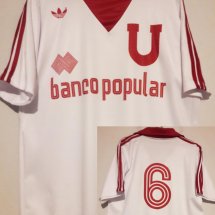 LDU Quito Home football shirt 1981 - 1982 sponsored by Banco Popular