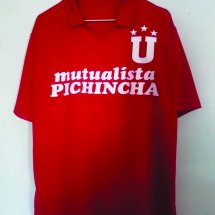 LDU Quito Away football shirt 1985 sponsored by Mutualista Pichincha