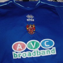 Stevenage FC Away football shirt 2005 - 2006 sponsored by AVC Broadband