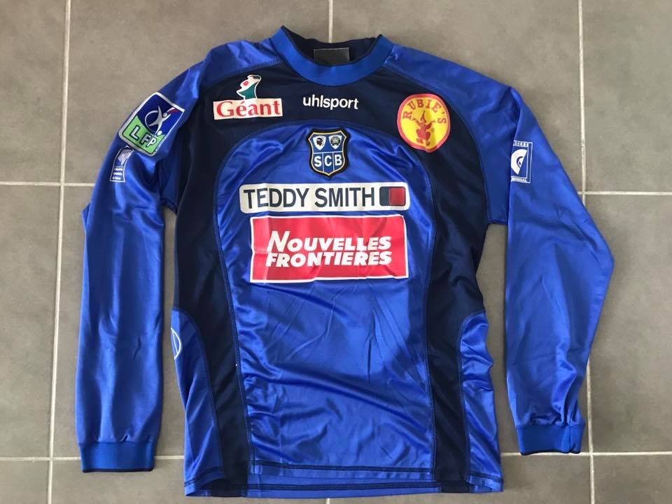 SC Bastia Extérieur Maillot de foot 2001 - 2002. Sponsored by Teddy Smith