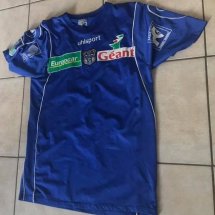 SC Bastia Home football shirt 2007 - 2008 sponsored by Europcar