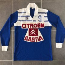 SC Bastia Home football shirt 1986 - 1987 sponsored by Citroën