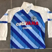 SC Bastia Home football shirt 1990 - 1991 sponsored by cataVANA