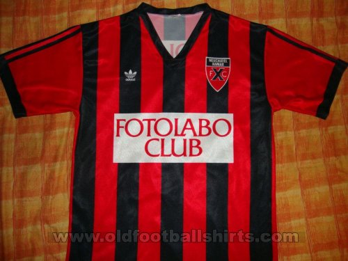 Neuchâtel Xamax FC Home football shirt 1991 1992. Sponsored by