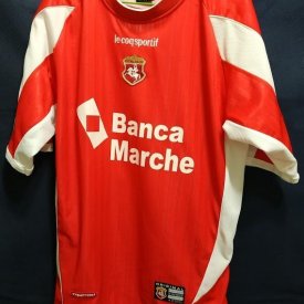 Ancona 1905 Home football shirt 2003 - 2004 sponsored by Banca Marche