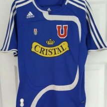 Universidad de Chile Home Camiseta de Fútbol 2007 sponsored by Cristal