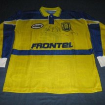 Universidad de Concepción Home football shirt 1998 - 1999 sponsored by Frontel