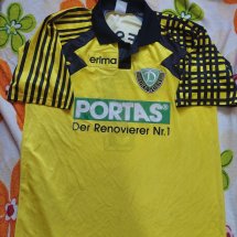 Dynamo Dresden Home camisa de futebol 1993 - 1994 sponsored by Portas