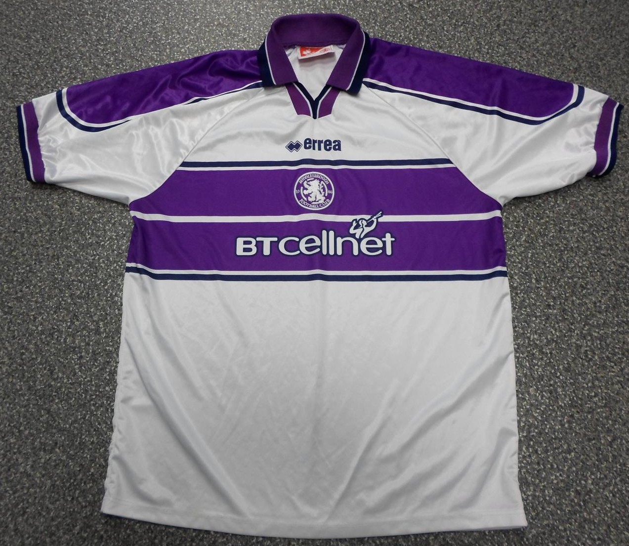 Middlesbrough Away football shirt 1999 2000. Sponsored by BT