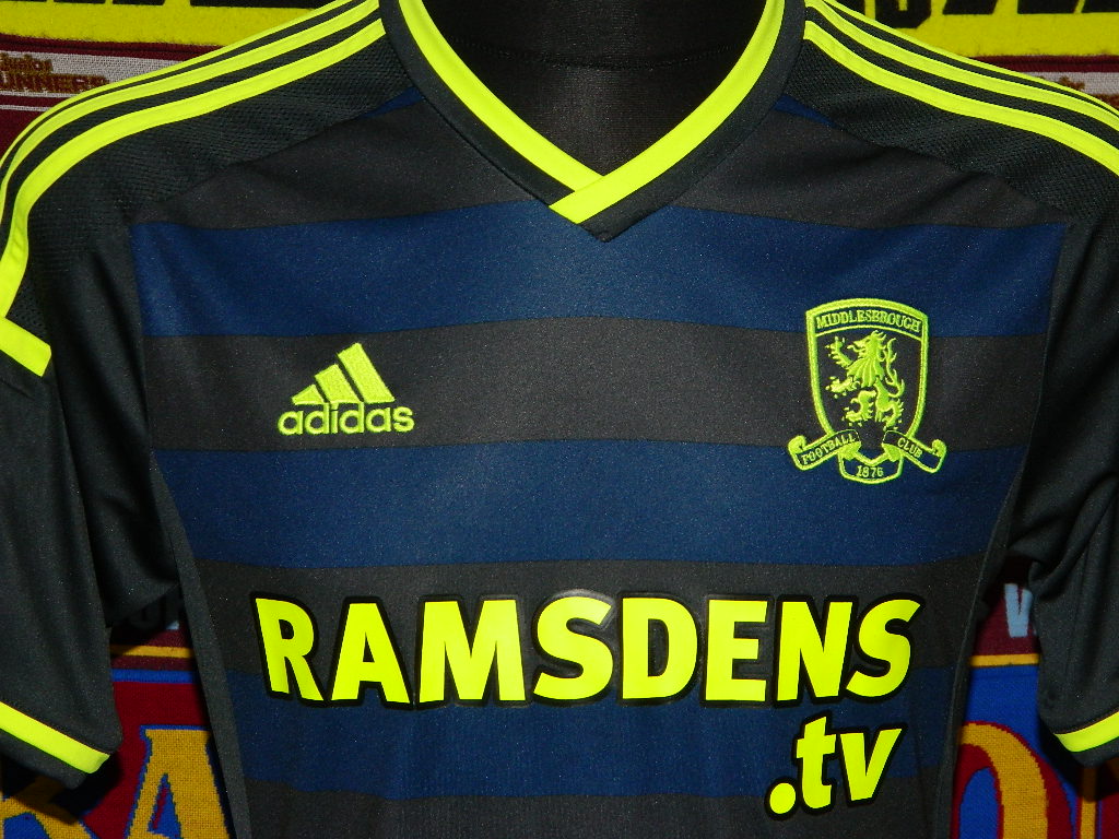Middlesbrough Away football shirt 2014 - 2015. Sponsored by Ramsdens