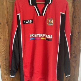 Workington Home football shirt 2002 - 2003 sponsored by PrintExpress