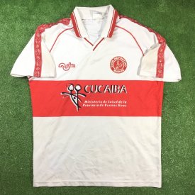 Deportivo Moron Home football shirt 1998 - 1999 sponsored by Cucaiba